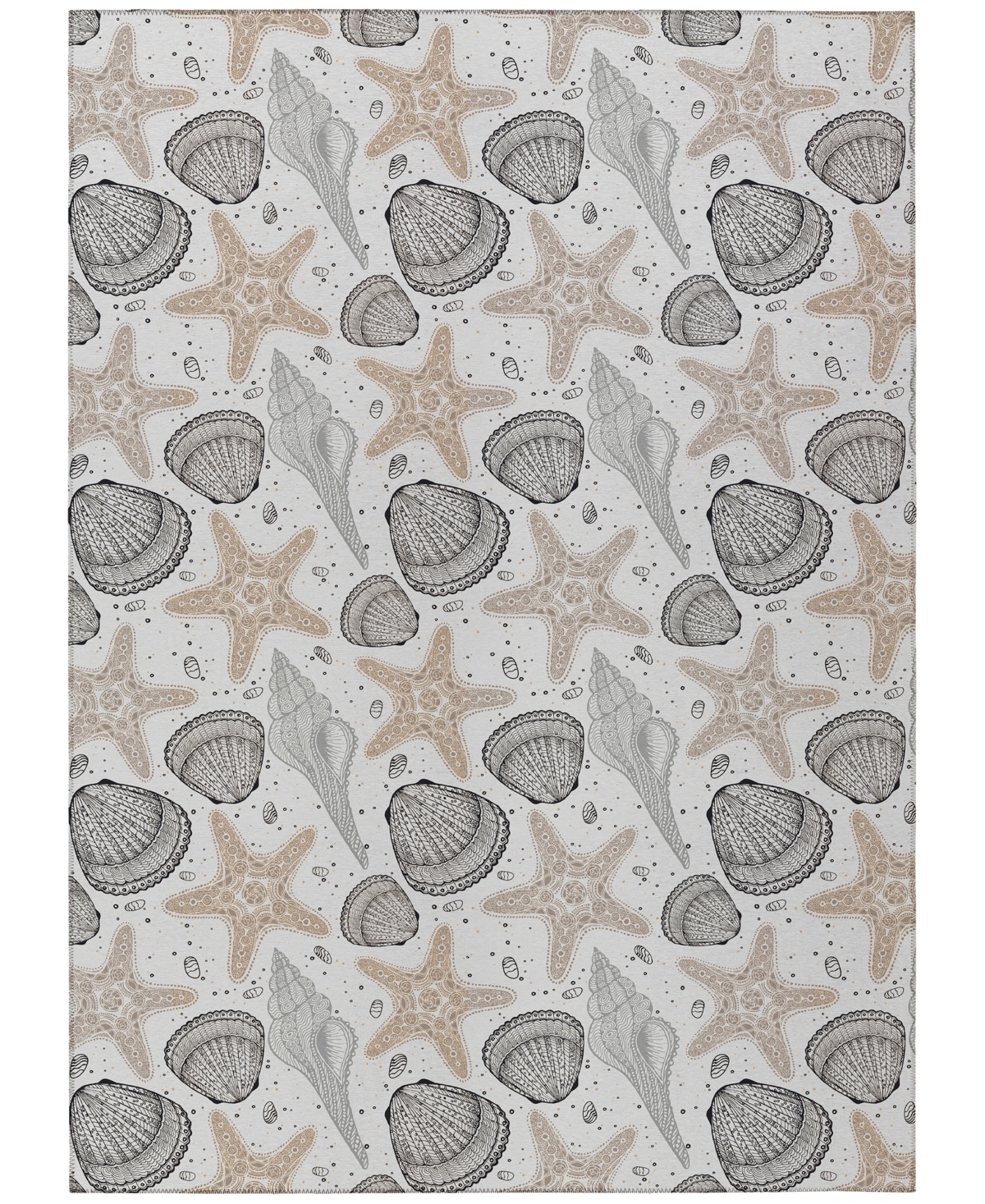 Dalyn Seabreeze Sz4 3'x5' Area Rug In Silver