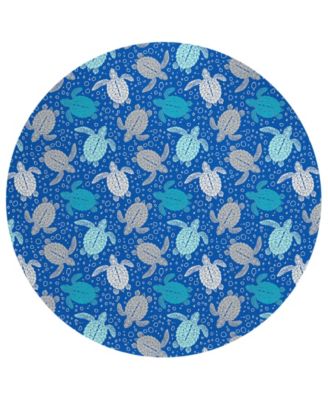 Seabreeze Washable SZ13 8'x8' Round Area Rug