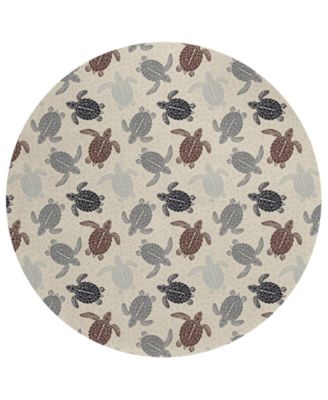 Seabreeze Washable SZ13 8'x8' Round Area Rug