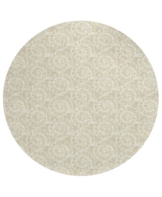 Seabreeze Washable SZ11 8'x8' Round Area Rug