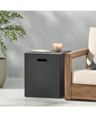 Modern Concrete Tank Holder Side Table Chic, Durable, Multi-Purpose