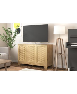 Premium Woven Wood Armoire with Ample Storage and Solid Stability