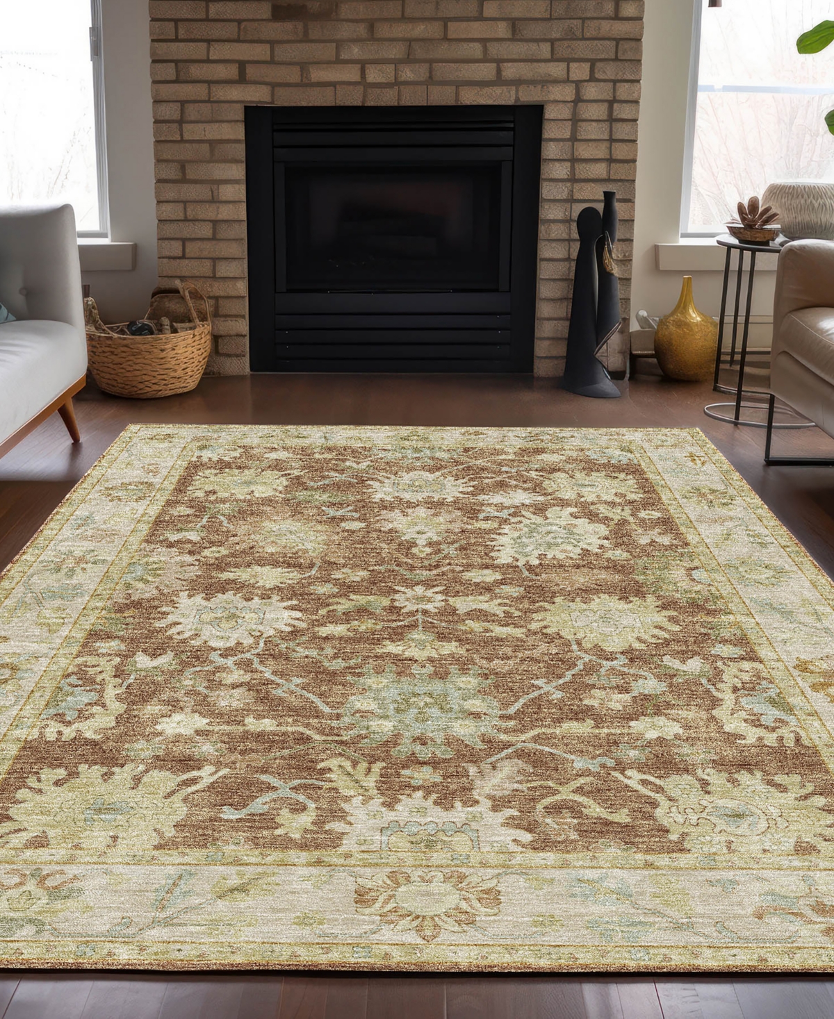 Dalyn Hatay Washable Hy2 5'x7'6"area Rug In Paprika