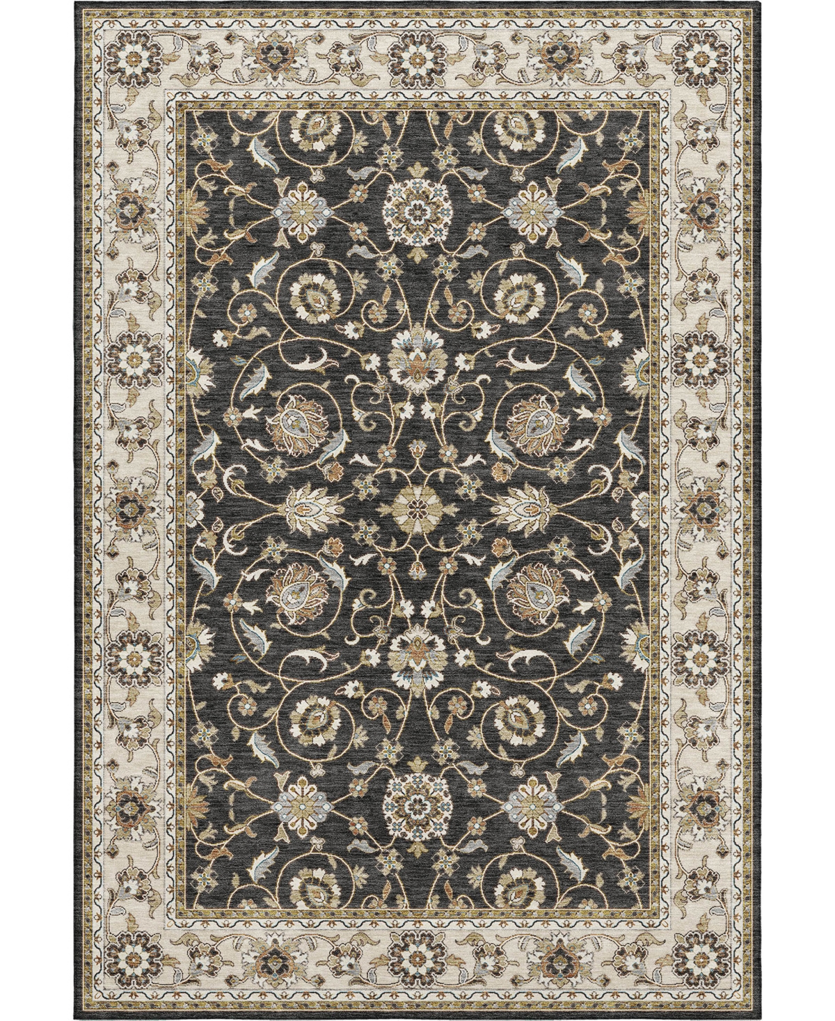 Dalyn Hatay Washable Hy1 5'x7'6"area Rug In Black