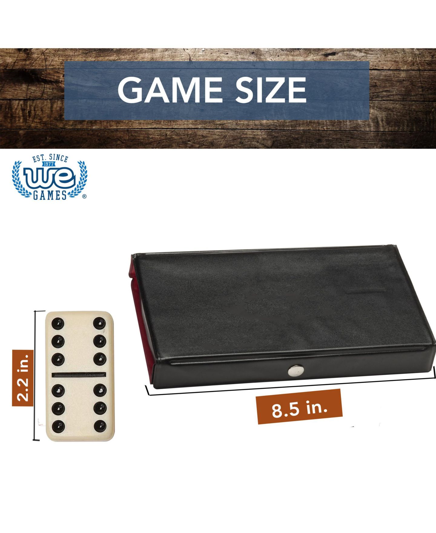 Детские настольные игры WE Games Classic Family Double 6 Dominoes 28-Piece Board Game, Ages 3+, цвет: Слоновая кость — фото 3