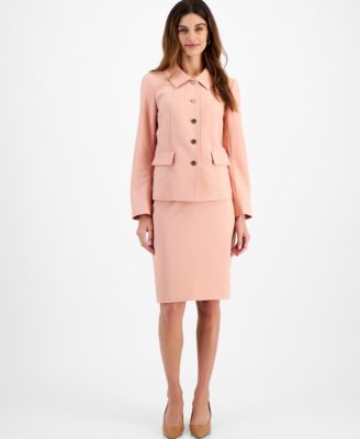 Le Suit - Women's Five-Button Skirt Suit, Regular & Petite Sizes