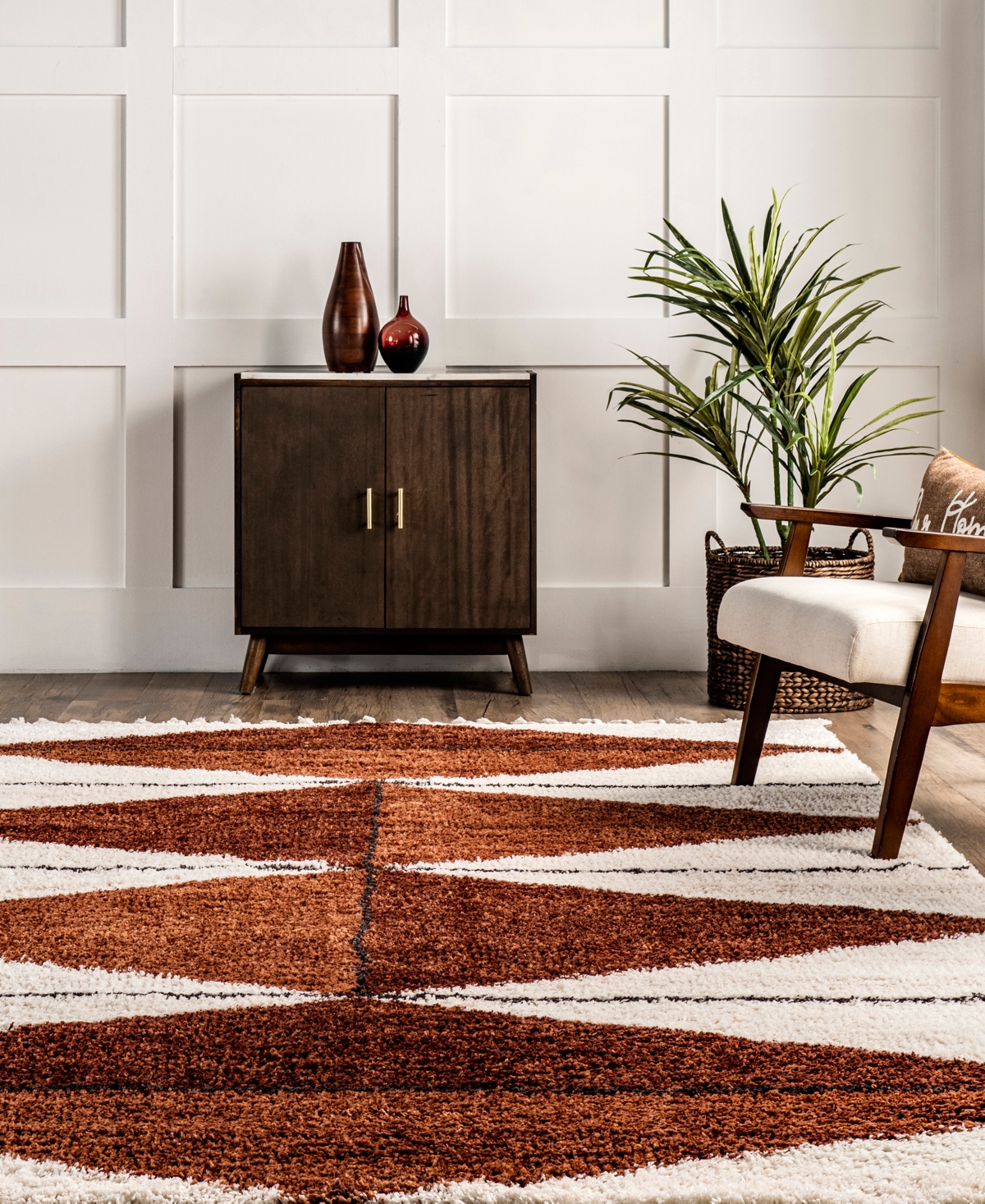 Nuloom Fergusion Kali 5'3"x7'6" Area Rug In Rust