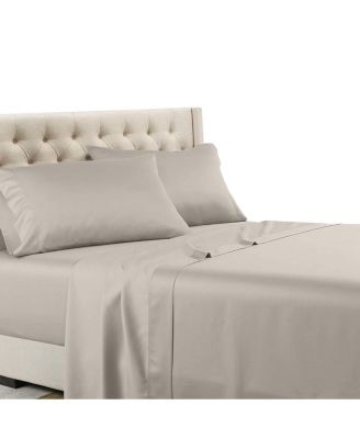 Easy Care Solid 650 Thread Count 4 Piece Sheet Set, Queen