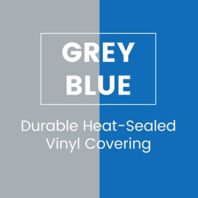 RestZone Everyday Folding Rest Mat, 3-Section, 1in, Blue/Grey, 5-Pack