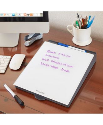Dry-Erase Glass Board Memo Station, Desk Organizer