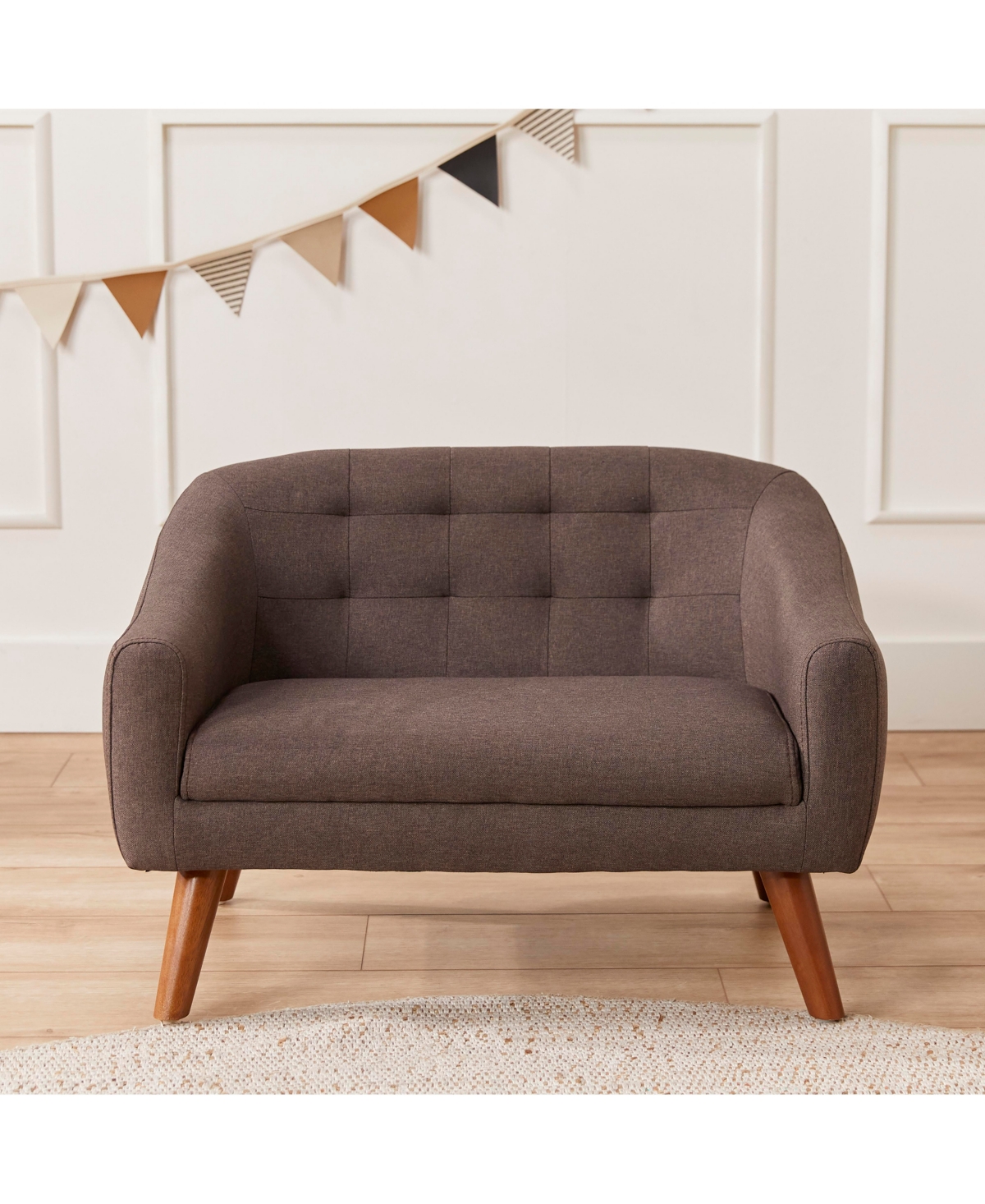 ECR4Kids Willa Loveseat,- Raisin