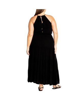 Plus Size Stacey Halter Neck Maxi Dress