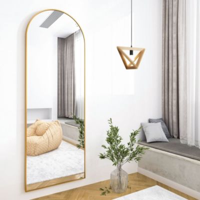 21x64 Arched Full Length Mirror Gold Frame - Stylish Decor