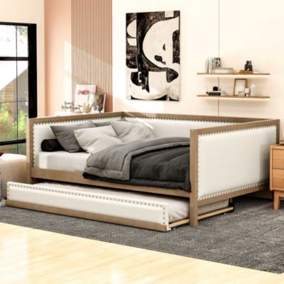 Streamdale Daybed with Trundle and Nailhead Accents