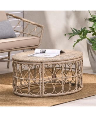 Stunning Woven Wicker Coffee Table for Outdoor Decor