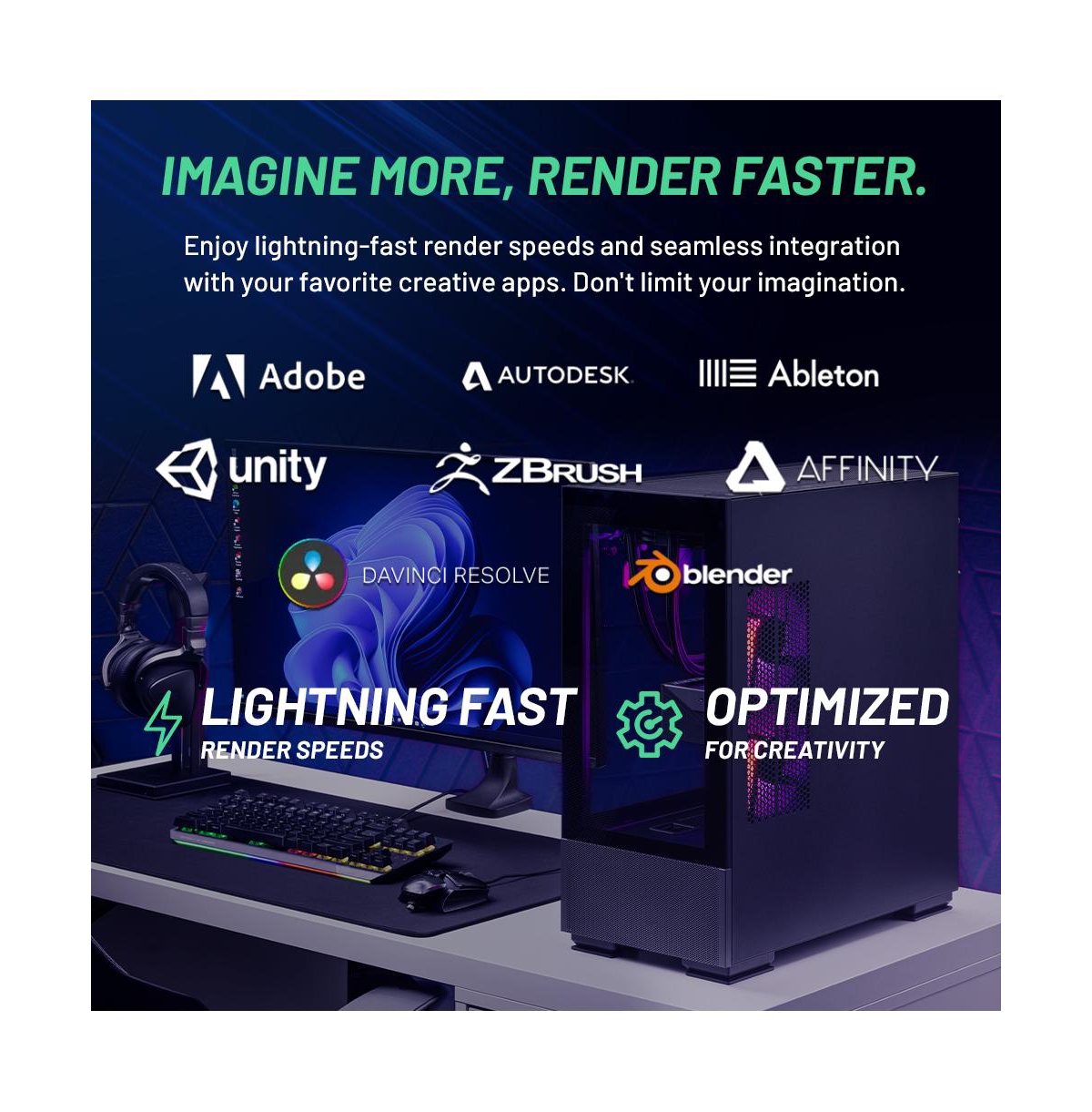 Skytech Gaming Skytech Azure Gaming Pc, Ryzen 7 5700X, Rtx 4070 Ti, 1TB Nvme, 16GB Ram, Win 11 Home, Rgb Keyboard and Rgb Mouse Included