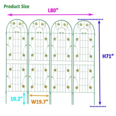 Rustproof 71" Garden Trellis for Climbing Plants
