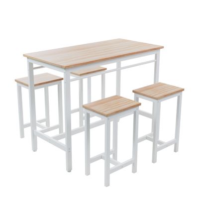 5-Piece Kitchen Table & Stools White Oak