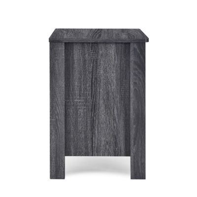 Minimalist Wood-Finish Nightstand with Convenient Storage