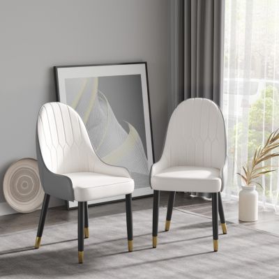 Modern Upholstered Dining Chair with Space-Saving Design