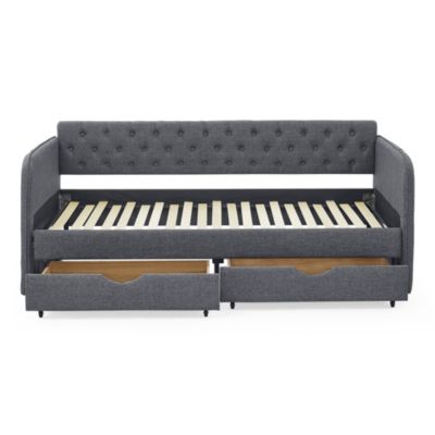 Mid-Century Twin to King Daybed with Storage Drawers, 132lbs Weight Capacity