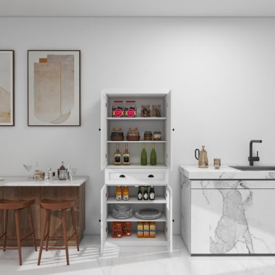 Four-Door, One-Drawer Cabinets, Metric Hinge Full Cover Door Panel