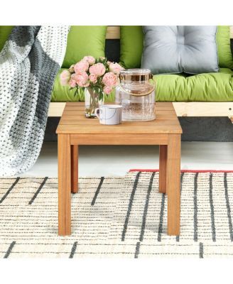 Wooden Square Patio Coffee Bistro Table