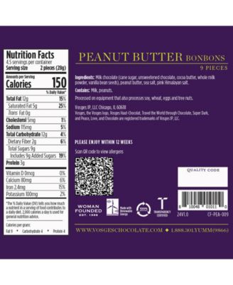 Vosges Haut-Chocolat Peanut Butter Bonbons, 9 Piece