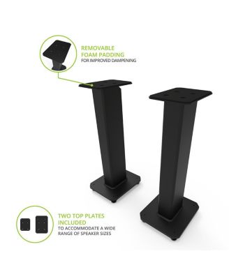 SX26 26" Tall Fillable Speaker Stands with Isolation Feet - Pair