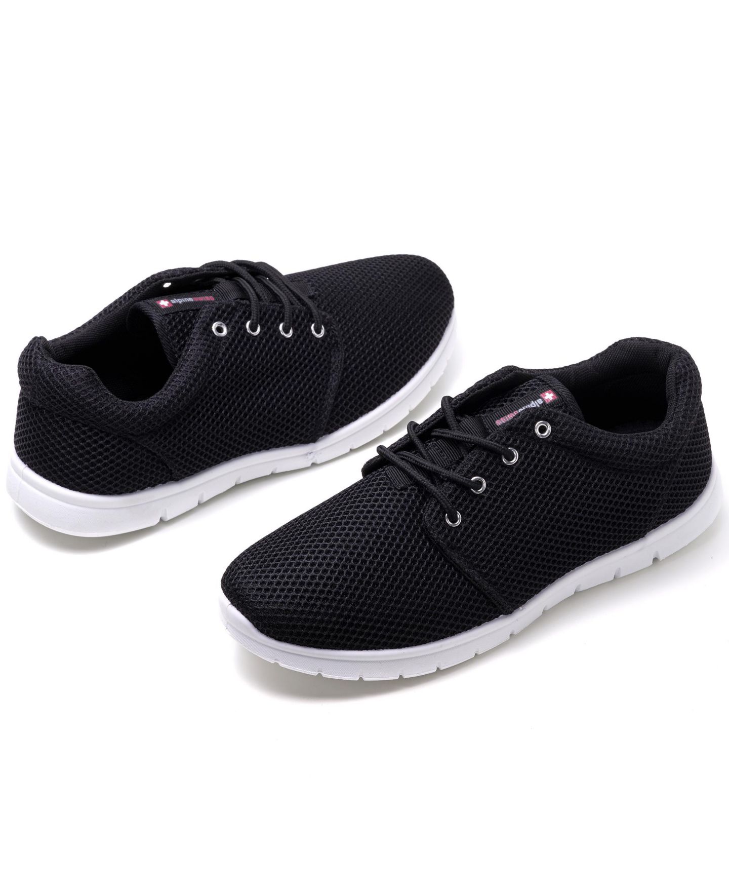 Мужские кроссовки Alpine Swiss Kilian Walking Shoes Breathable Mesh Running Shoes Lightweight Fashion Sneakers Athletic Tennis Trainers, цвет: Чёрный — фото 7