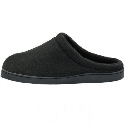 Mens Memory Foam Fleece Clog Slippers Wide Warm Slip On House Shoes