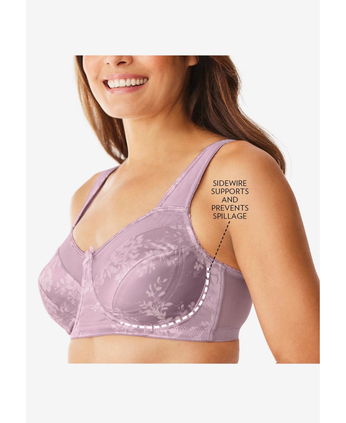 Comfort Choice Plus Size Exclusive Patented Side Wire Bra