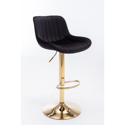 Velvet Footrest with Chrome Base bar stools