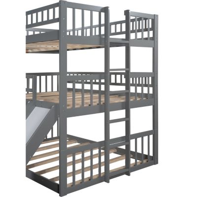 Streamdale Triple Bunk Bed with Ladder and Slide