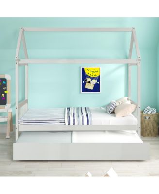 House Twin Bed With Trundle