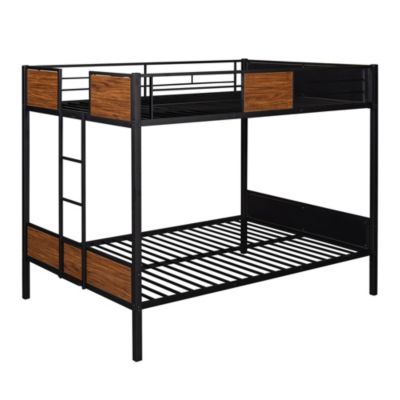 Modern Steel Bunk Bed with Ladder and Safety Rail