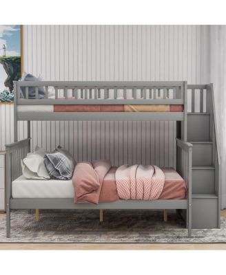 Streamdale Twin Over Full Stairway Bunk Bed With Storage