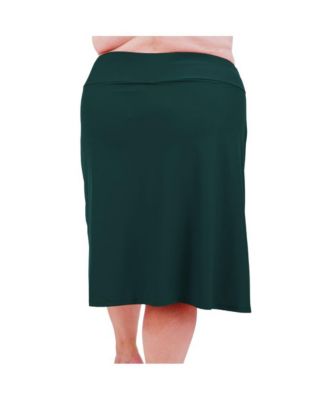 Plus Size Long Swim Skort