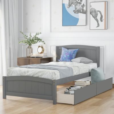 Streamdale Twin Size Platform Bed With Two Drawers