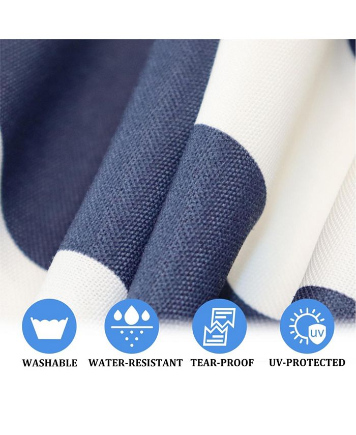 Simplie Fun 75" Blue & White Stripe Chaise Lounge Cushion with