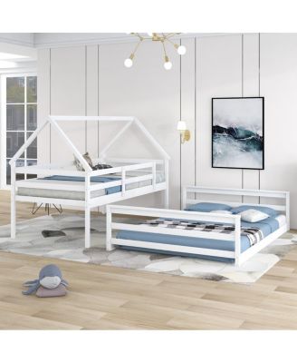 Streamdale Twin Over Full House Bunk Bed With Built-In Ladder