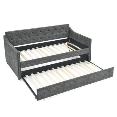 Tufted Twin Daybed with Pullout Trundle