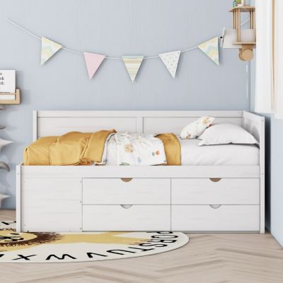 Streamdale Full Size Daybed With Drawers And Shelves