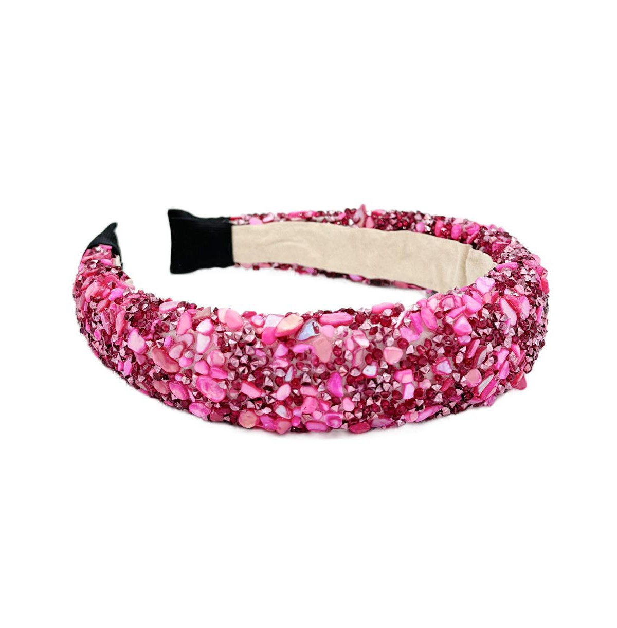 Women s All That Glitters Headband - Maroon + Pink - Pink