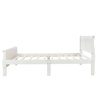 Streamdale Twin Platform Wood Sleigh Bed Frame with Headboard