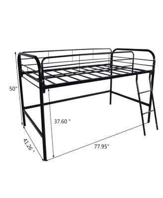 Streamdale Metal Twin Loft Bed, Twin Size High Loft BedMetal Twin Loft Bed, Twin Size High Loft Bed