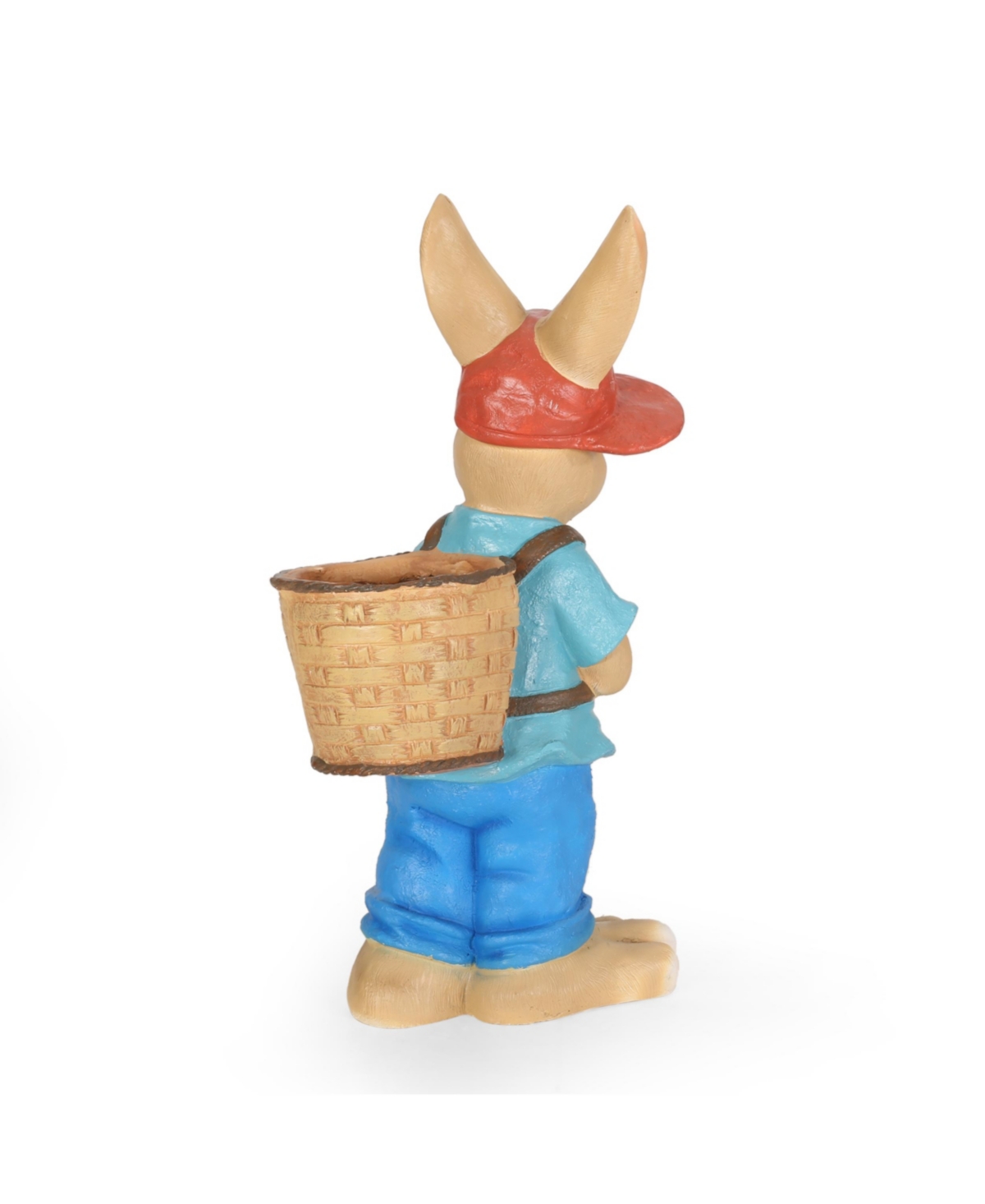 Streamdale Furniture Cast Stone Rabbit Planter Liven up Your Outdoor Oasis - Blue+brown