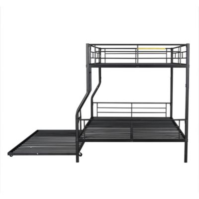 Streamdale Full XL Over Queen Metal Bunk Bed With Trundle