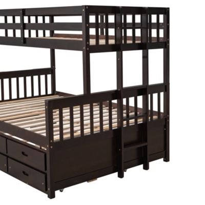 Streamdale Twin-Over-Full Bunk with Trundle & Drawers