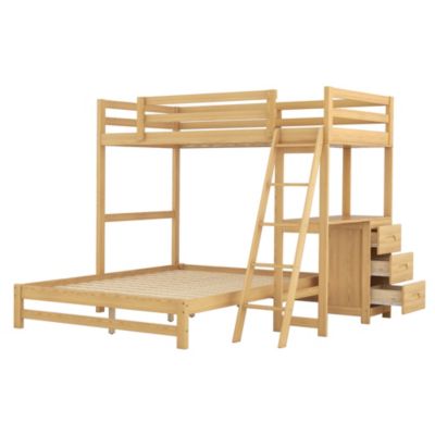 Streamdale Twin Over Full Bunk Bed With Built-In Desk And Three Drawers